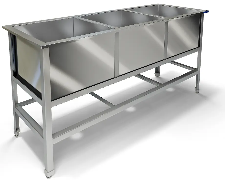 Ванна моечная трехсекционная ВМ-42/600