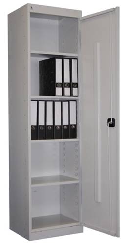Шкаф стойка для архива — ШХА-50(40), 1850x490x385 Металл-Завод одностворчатый на 4 полки с одной дверью