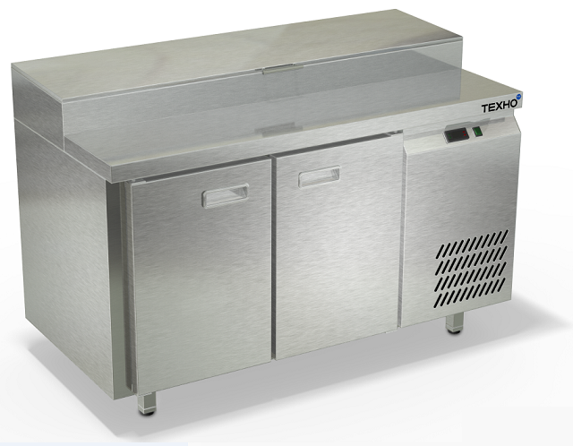 Охлаждаемый стол для пиццы боковой агрегат столешница нержавеющая сталь 1/3 СПБ/П-126/20-1307 (1390x700x850 мм)