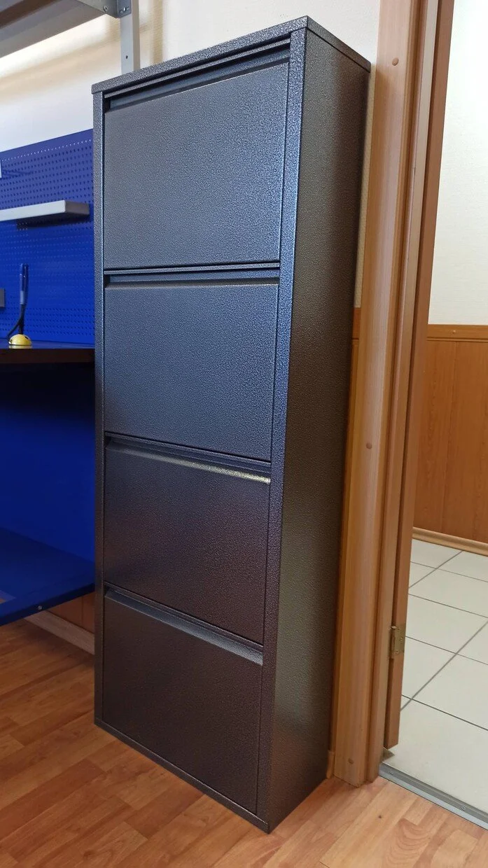 Фото - шкаф металлический для обуви об-3 серебряный антик