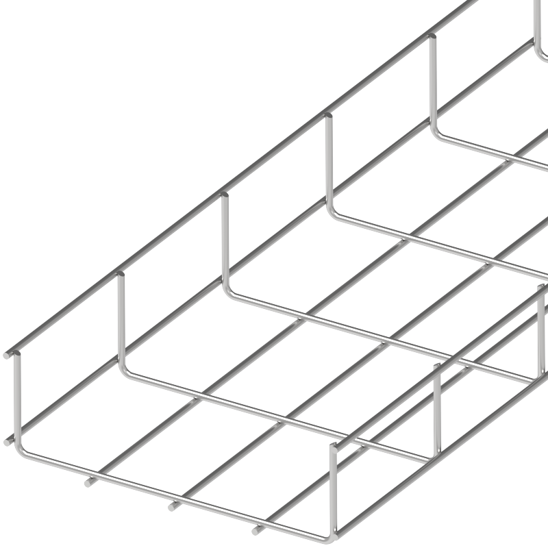 Лоток проволочный усиленный 80х300х3000 мм, диаметр 4,8 мм (ОЕМ), из коррозионностойкой стали